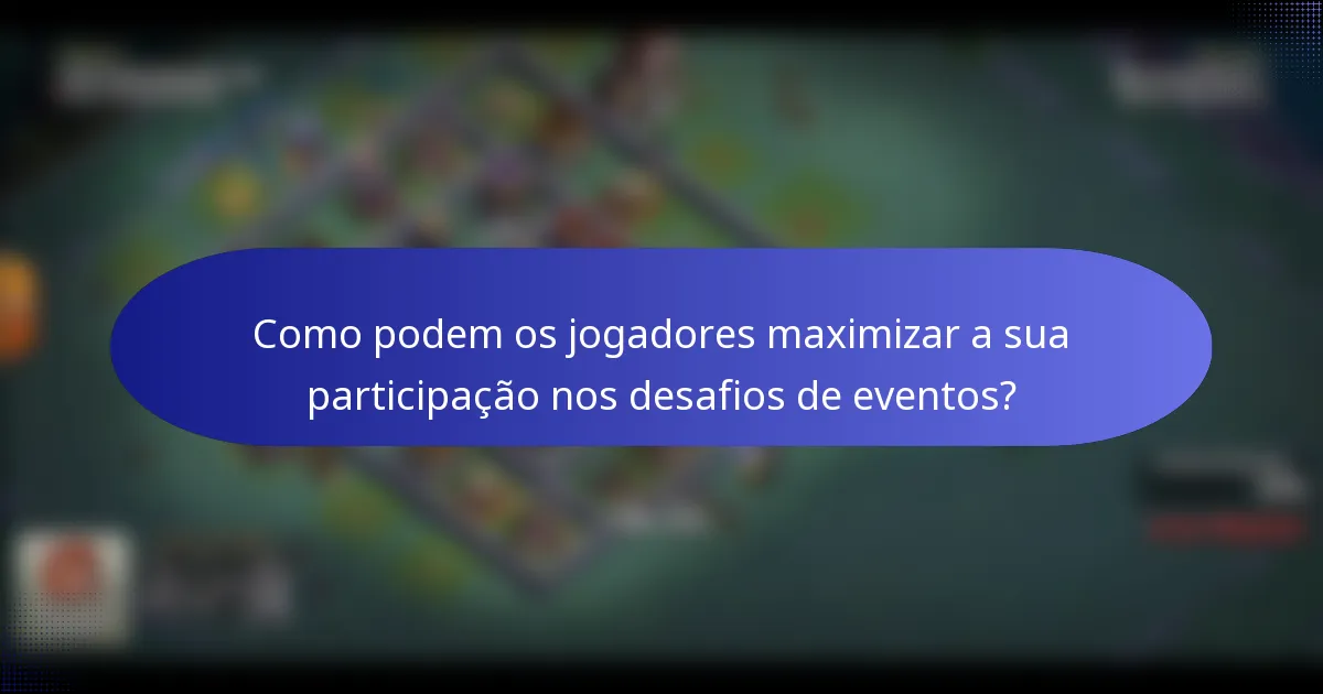 Como podem os jogadores maximizar a sua participação nos desafios de eventos?