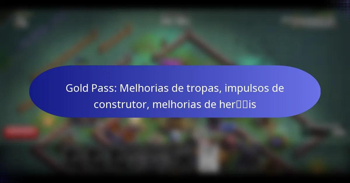 Read more about the article Gold Pass: Melhorias de tropas, impulsos de construtor, melhorias de heróis